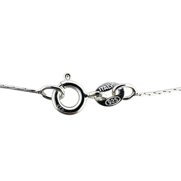 925 Sterling Silver Cubic Zirconia Art Deco Style Ornate Pendant 18" Necklace - Picture 5 of 10